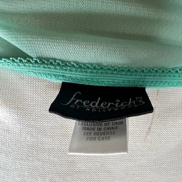 Frederick's of Hollywood Blue Lace and Mesh Slip Nightgown Women's M - Picture 3 of 6